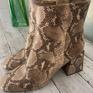 SAM EDELMAN LEATHER SNAKESKIN BOOTS